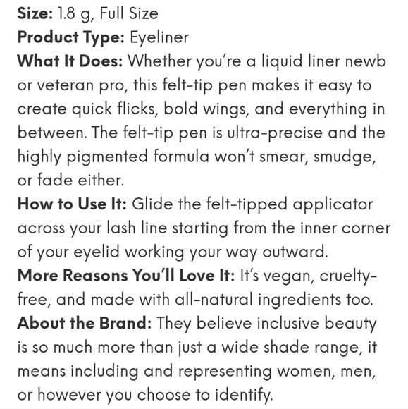 LES Beauty Felt Tip Liquid Eyeliner - Picture 7 of 7